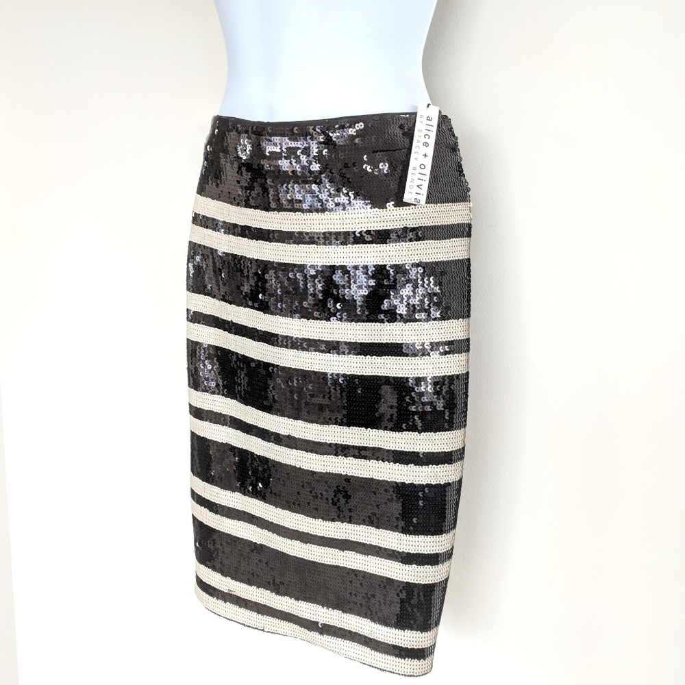 NWT SEQUIN Alice + Olivia sequin pencil skirt